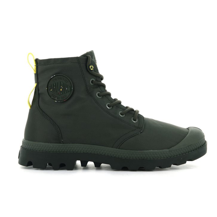 Dámské Boty Palladium Pampa Recycle Nepromokavé+ 2 Olivy Zelené | CZ NBO-71R